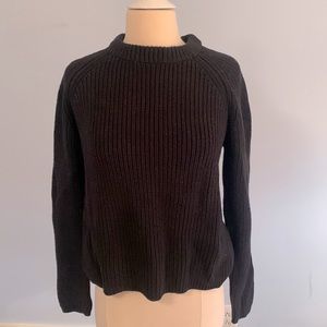 Quince Small Black crew neck sweater 100% cotton